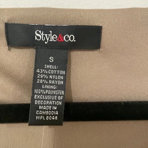 Style&Co Tan Lace Overlay Dress Size Small - Picture 4 of 10